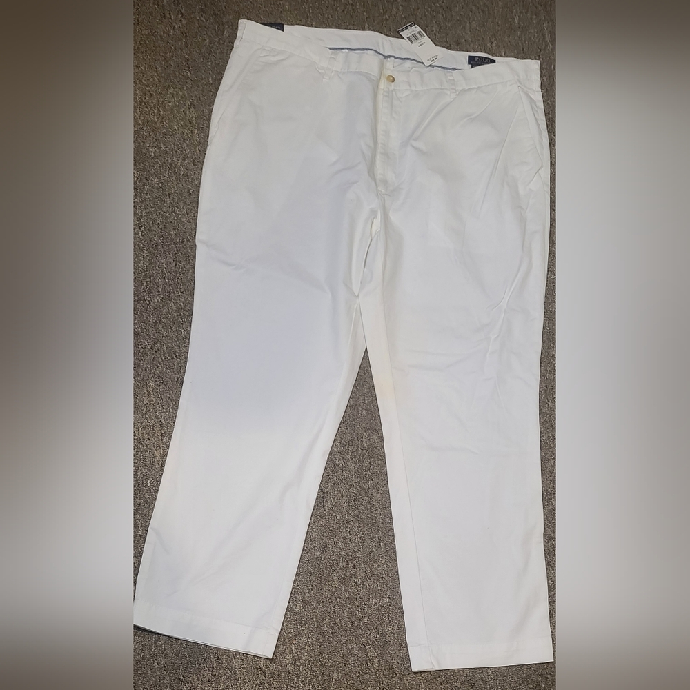 NWT POLO RALPH LAUREN Men's Stretch Classic Fit Chino Pants White 44Bx30